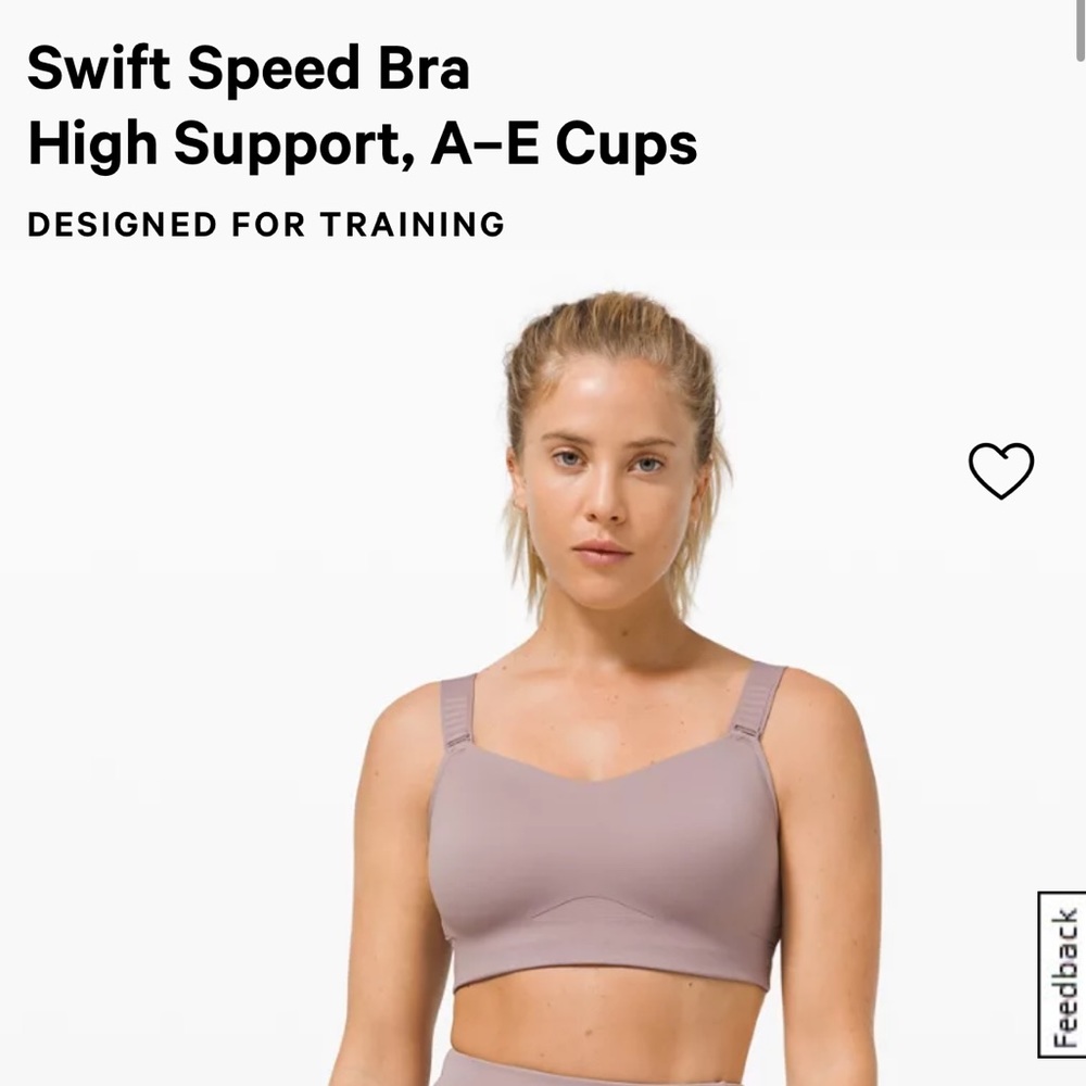 Violet Verbena Lululemon Swift Speed Bra *High Support